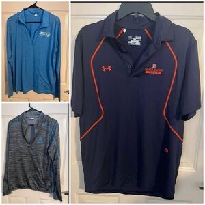 Bundle 2 Pull overs & Under Armour Men's Polo in Navy and Orange